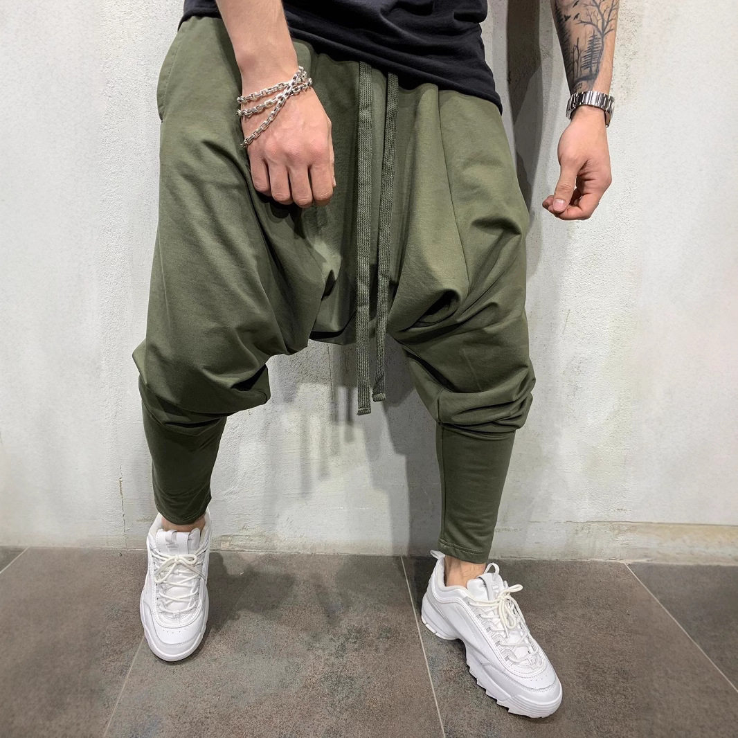 New Hip Hop Pants Men Street Loose Baggy Leisure Pants束脚裤