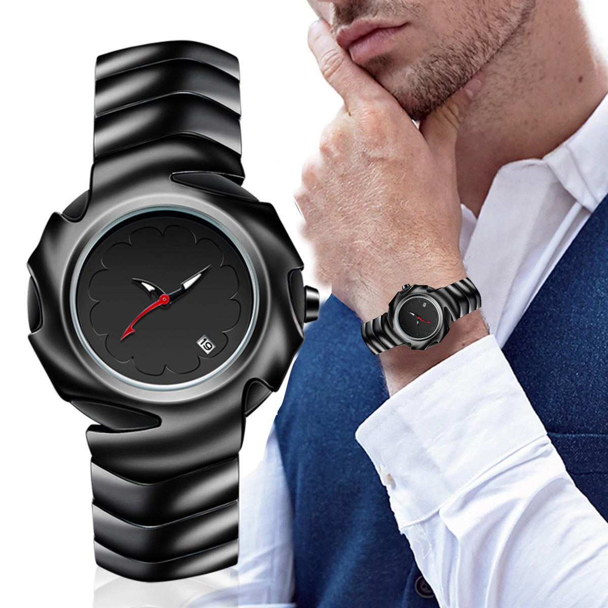Special Shaped Wristwatch Men Luxury Quartz Watch 异形手表