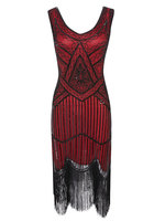 WOMEN VINTAGE Sequined Dress 1920s Party Night Gatsby Dress