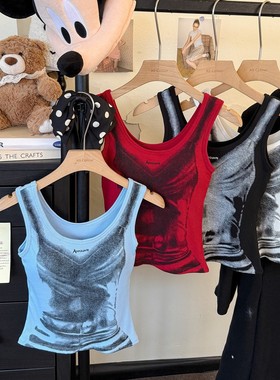 American Style Hot Girl Short Top Vest Women Slim Sleeveless