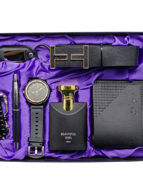 Luxury Watch Gift Set perfume Wallet Belt For Men Birthday