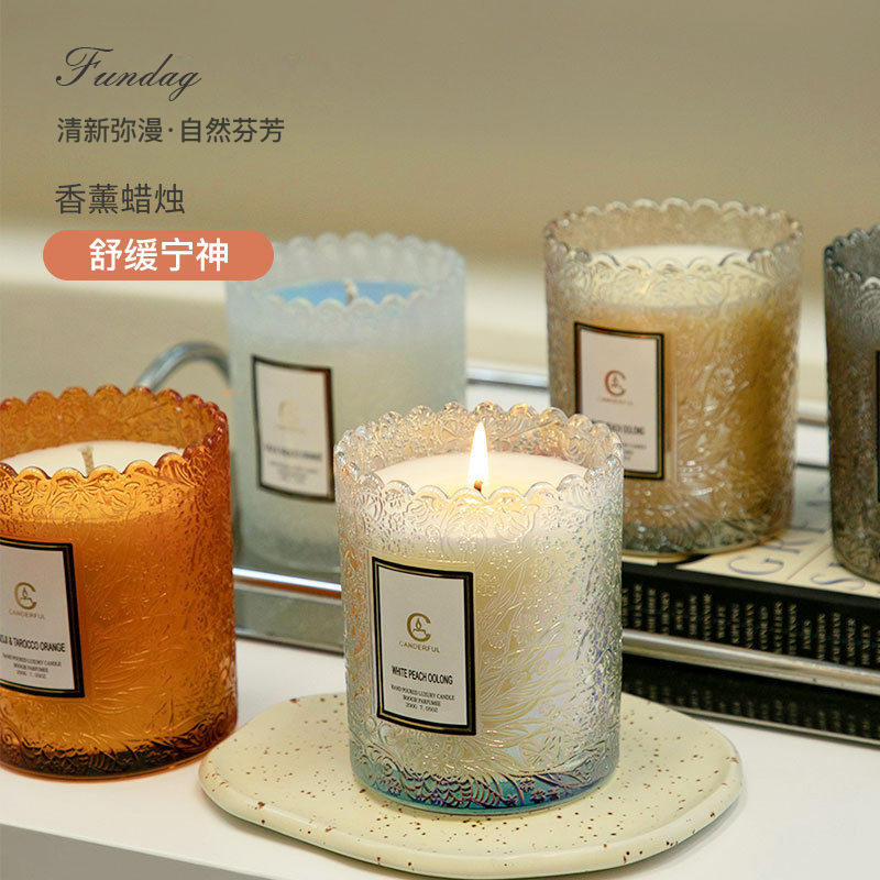 scented candle smokeless fragrance aromatherapy 无烟香薰蜡烛