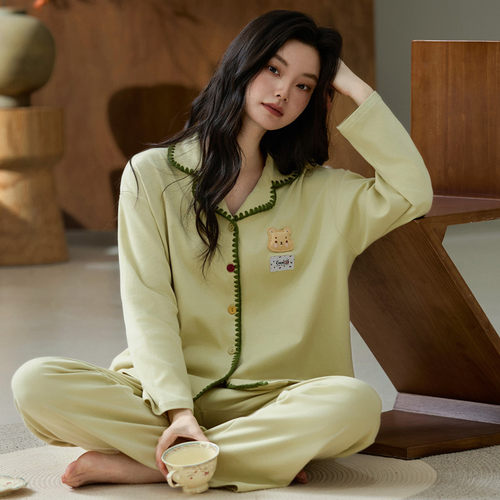 睡衣女秋季拉架纯棉长袖春秋款秋冬开衫夏2025新款家居服套装外穿