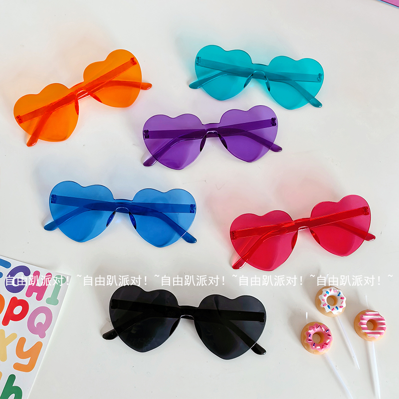 桃心爱心生日派对搞怪眼镜道具