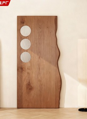 幽灵门玻璃洞洞中古风移门厨房卫生间衣帽间吊轨推拉门异形谷仓门