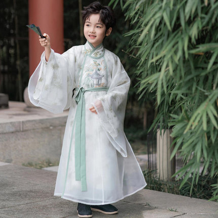 男童汉服2026新款儿童古装中国风唐装男孩国学演出服端午节表演服