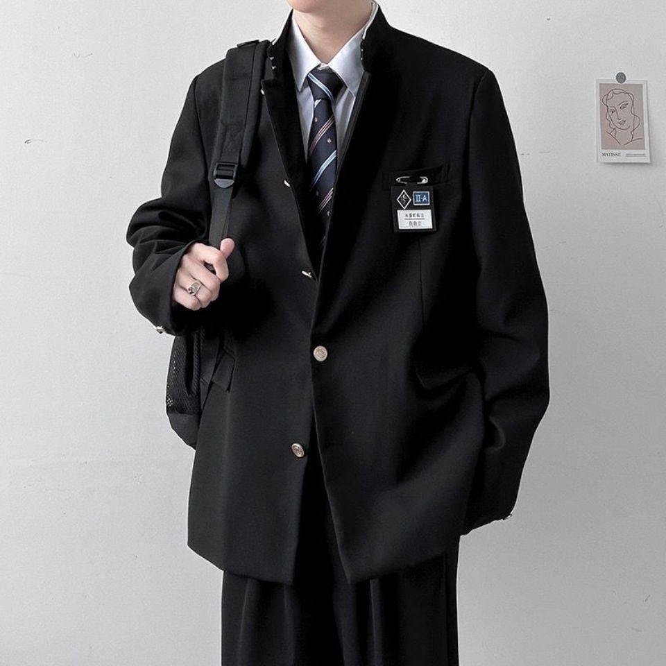 대학 스타일 블레이저 남성용 트렌디 브랜드 잘 생긴 디자인 튜닉 정장 하이 엔드 일본 복고풍 DK 유니폼