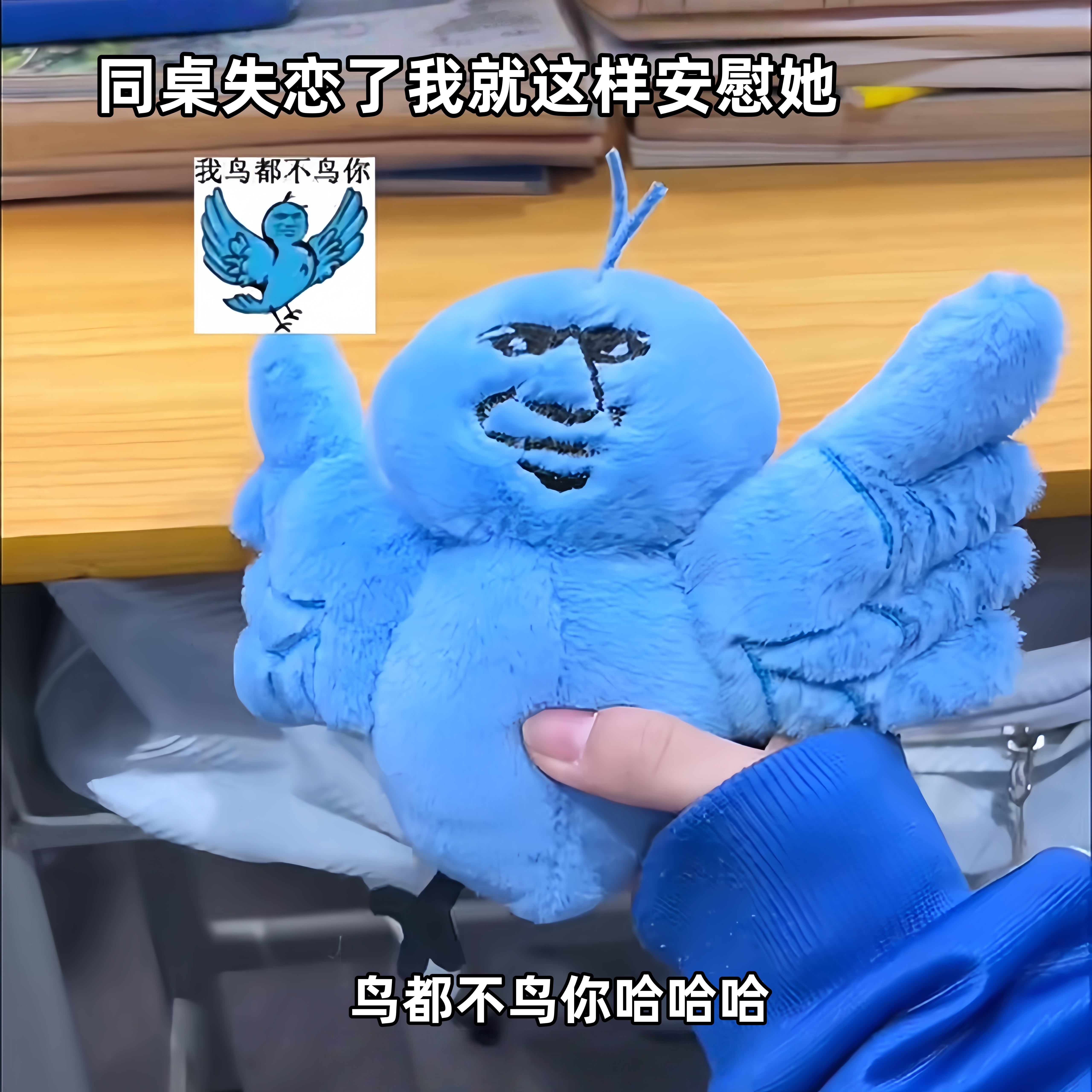 鸟都不鸟你之可爱搞怪毛绒玩具表情包挂件蓝鸟玩偶抽象公仔可录音,玩具/童车/益智/积木/模型,毛绒/玩偶/公仔/布艺类玩具,淘宝优惠券,粉丝福利购,淘宝优惠卷