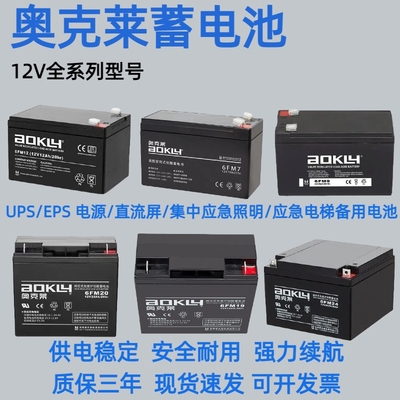 奥克莱蓄电池 6GFM12V24AH38AH65AH100AH120AH UPS/EPS直流屏机房