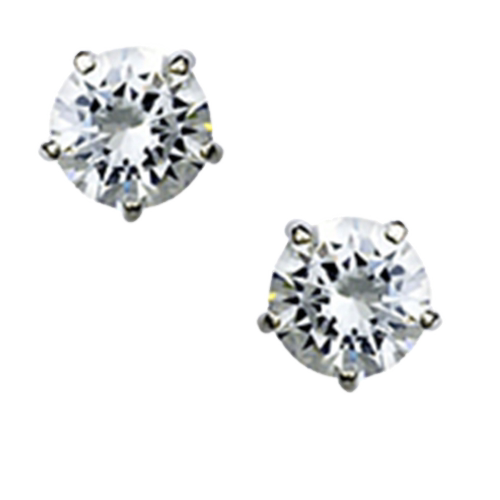 美国舒舒手术钢经典粗针锆石耳钉