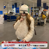 饭饭又饿了复古可拆卸两穿拼接外套女冬季 保暖设计感显瘦百搭上衣