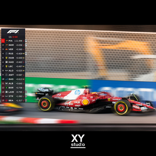 1/64场景F1F1漂移周冠宇1/43