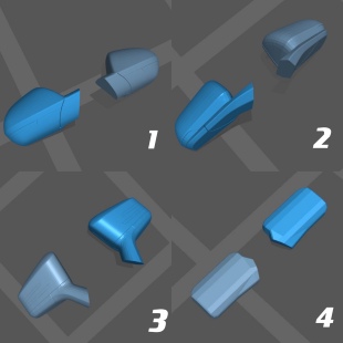 1/64反光镜 后视镜多美卡 tvl 汽车补品 小雨哥新品