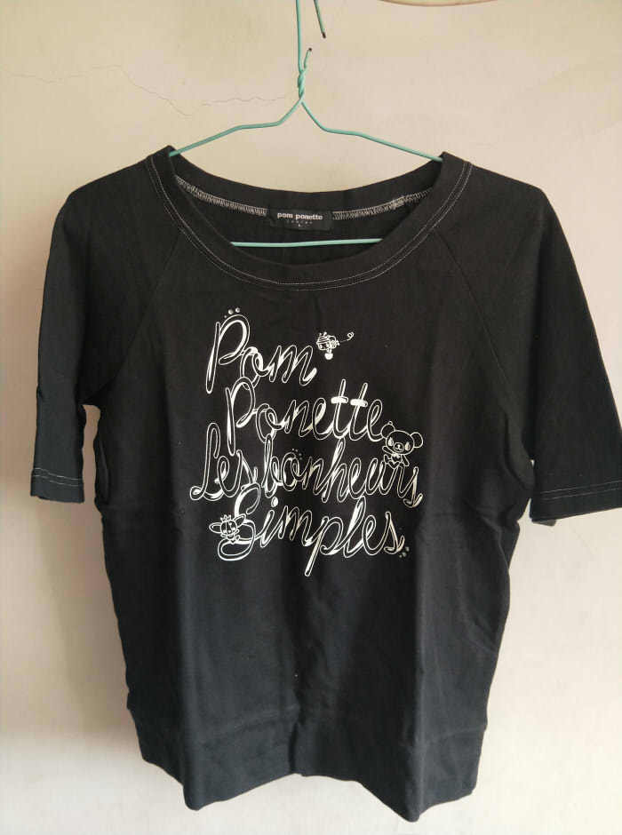 POM PONETT*蓝色黑色绒面短袖150/160,童装/婴儿装/亲子装,卫衣/绒衫,淘宝优惠券,粉丝福利购,淘宝优惠卷