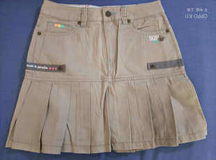 DAISY LOVERS浅灰色休闲折裥短裙160