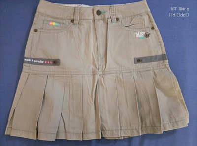 DAISY LOVERS浅灰色休闲折裥短裙160