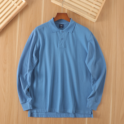 男士商务休闲长袖POLO衫T恤