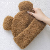 可爱冷帽针织帽 柔软保暖毛线帽 MAGENA人见人爱 阿尔巴卡泰迪熊