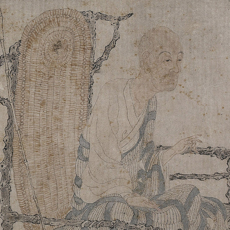 1:1清 丁观鹏 摹阎立本萧翼赚兰亭图 真迹复制品26x144cm辽博藏画