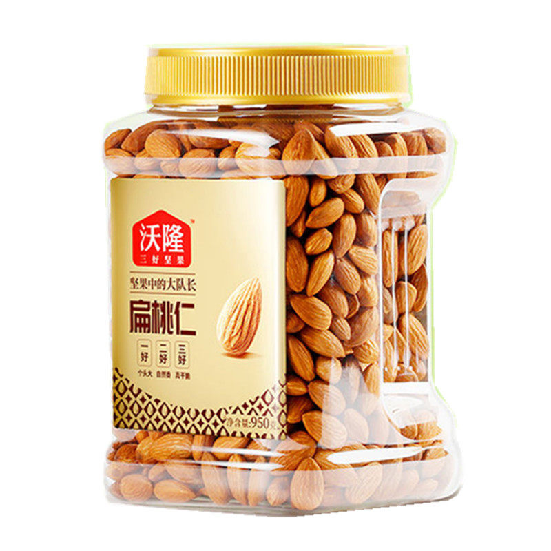 沃隆扁桃仁950g/罐巴旦木仁无壳坚果原味罐装休闲小吃零食干果使用感如何?