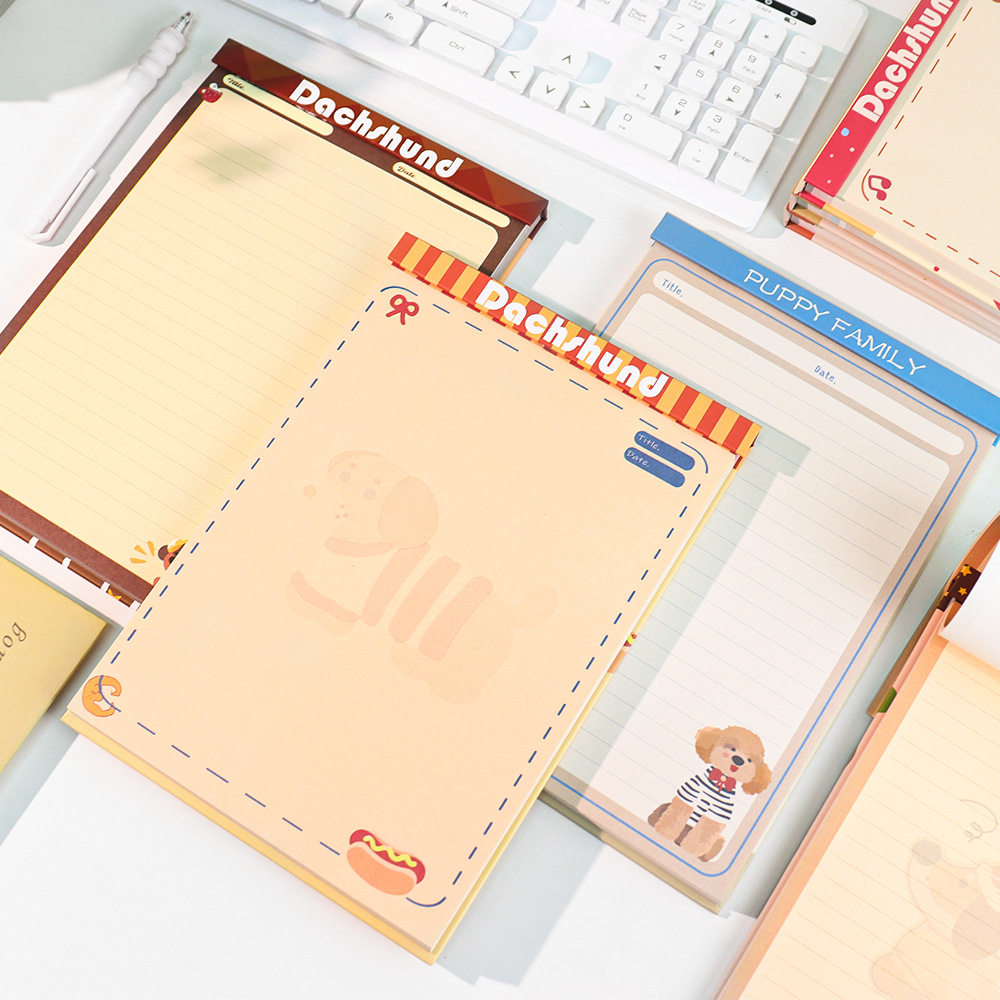 80张小狗B5板夹便签本学习计划笔记本学生记事草稿本可爱拍纸本
