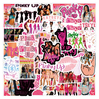 KATSEYE女团PINKYUP防水贴纸