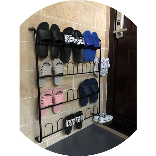 免打孔鞋架子家用收纳简易壁挂式