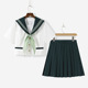女 学院风百褶裙学生合唱套装 原创新绿三本水手服JK制服长袖 春秋款