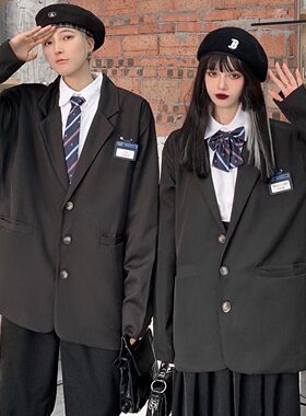 春秋季dk制服学院风西装情侣外套