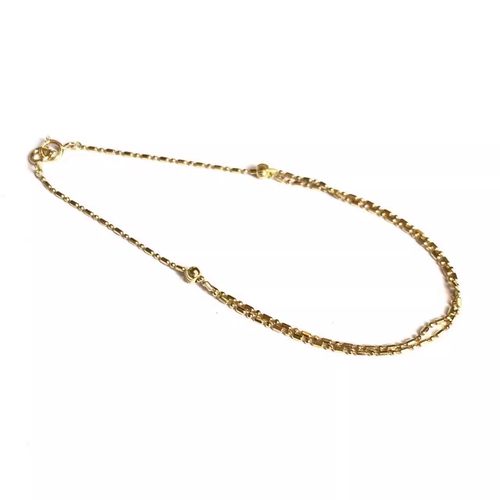 18K金意大利金节节链抽拉款多种戴法项链手链W能戴链26cm左右