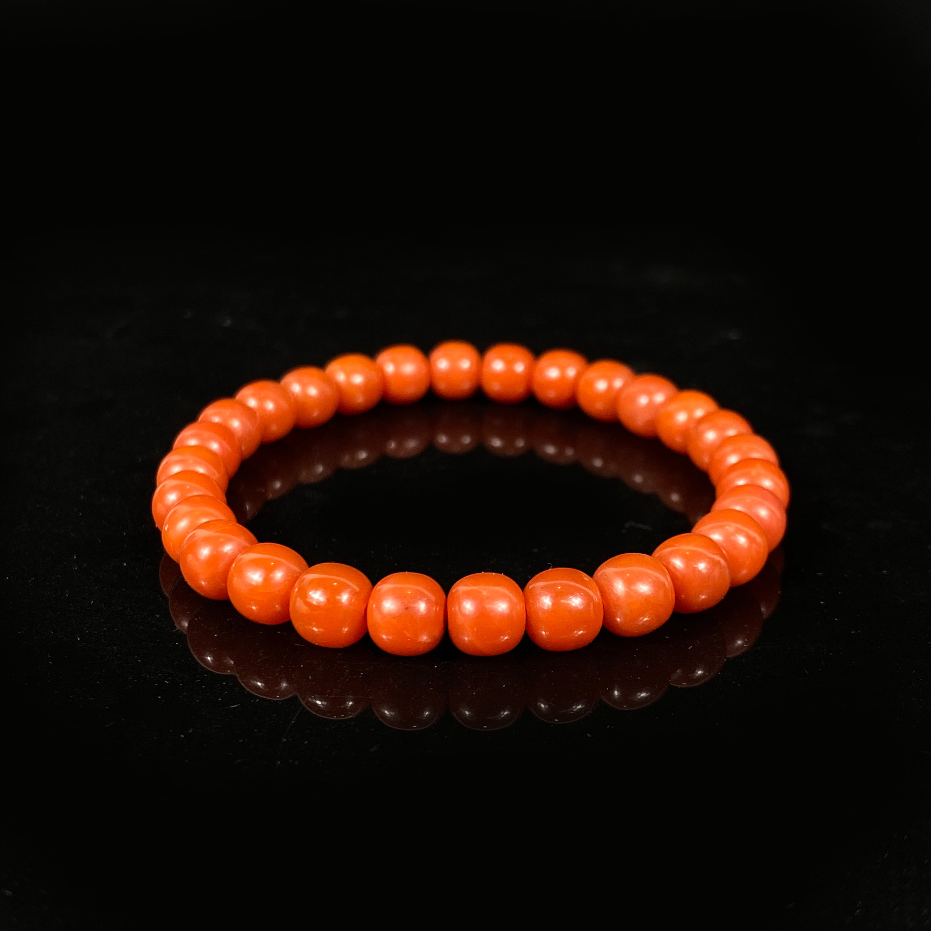 安伯曼收藏级保山大水沟东山料南红玛瑙老形珠单圈手串7mm