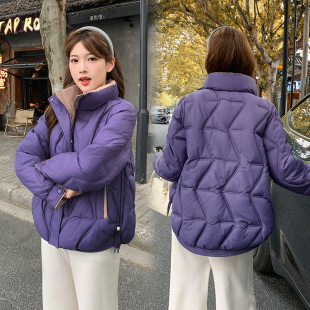 2025秋冬立领大码宽松棉袄洋气面包服加厚短款羽绒棉衣女棉服外套