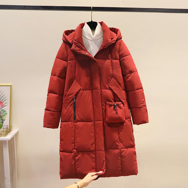中长款羽绒棉衣女通勤宽松羽绒棉