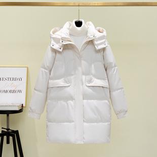 爆款加厚中长款羽绒棉衣女2025冬装新款洋气宽松棉服大码棉袄外套