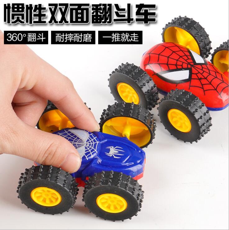 惯性蜘蛛双面翻斗车耐摔360度特技玩具小车双向惯性四驱车地摊货怎么样,好用不?
