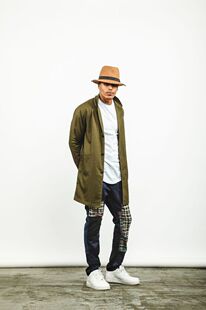 MOSELY男拼接补丁破坏裤 现货PUBLISH 休闲裤 Ohh