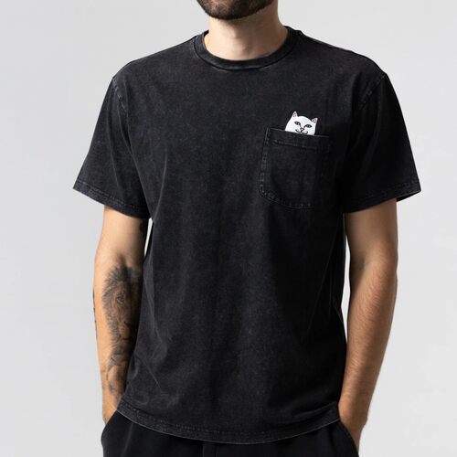 【Ohh】现货 RIPNDIP LORD NERMAL POCKET TEE 水洗黑贱猫短袖T恤