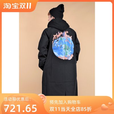 【Ohh】现货RIPNDIP WORLD ON FIRE TRENCH COAT美潮贱猫夹克