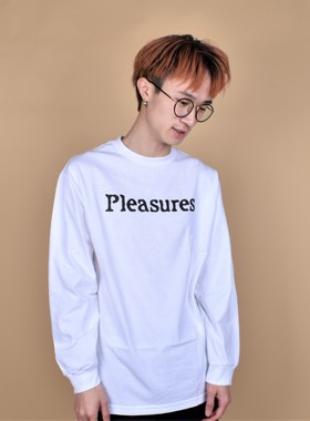 【Ohh】现货PLEASURES BONES LS TEE美潮四季男士白色长袖T恤