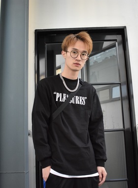 【Ohh】现货PLEASURES BALANCE LS美潮秋冬新款男士黑色圆领长袖