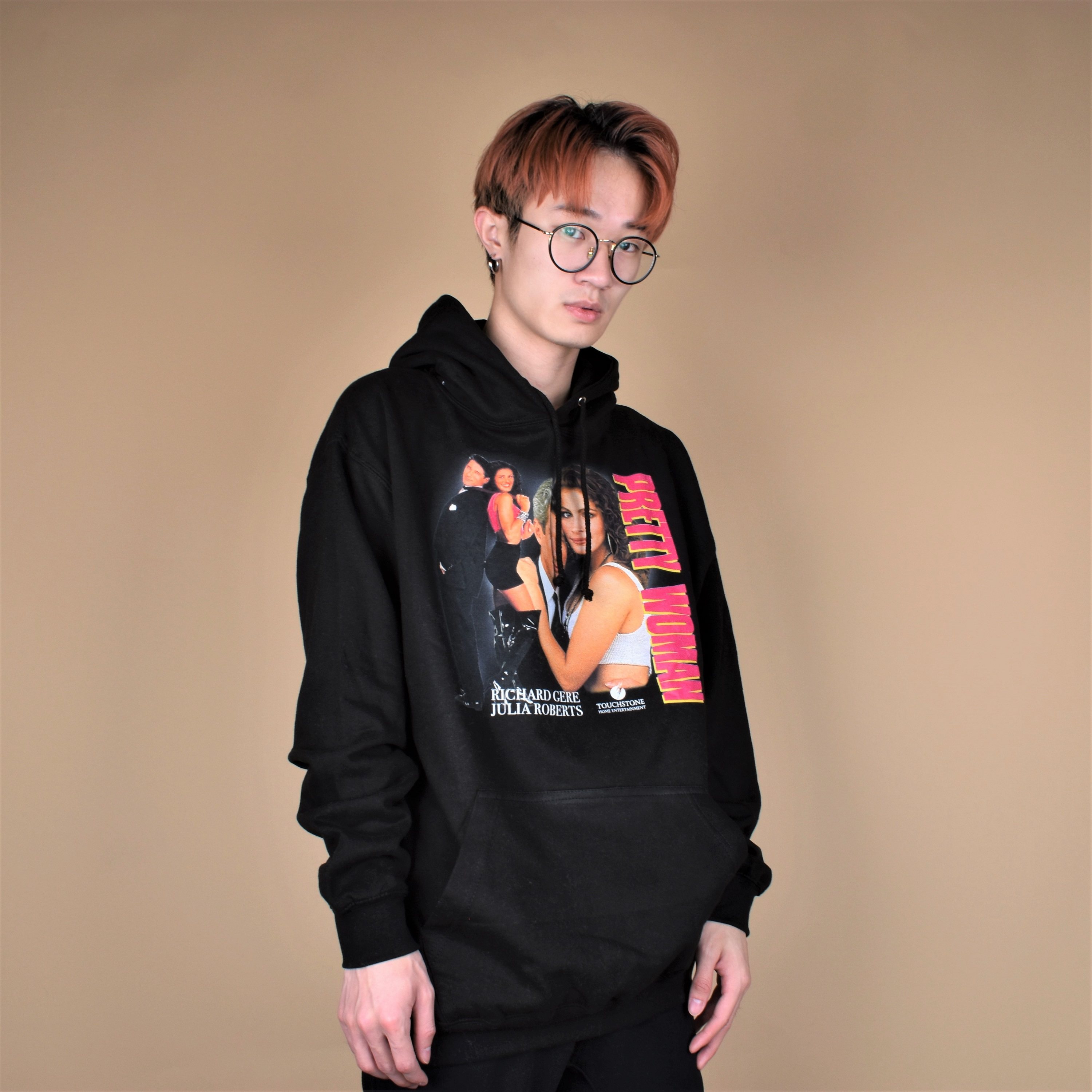 【Ohh】现货HOMAGE PRETTY WOMAN HOODIE嘻哈男女黑色冬季帽衫