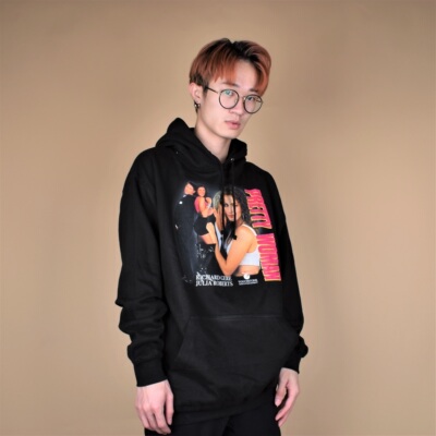 嘻哈黑色冬季帽衫现货