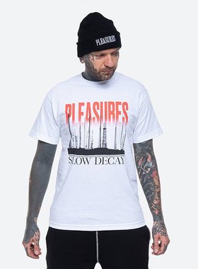 【Ohh】现货PLEASURES MIRRORS  美潮四季男士白色圆领短袖T恤