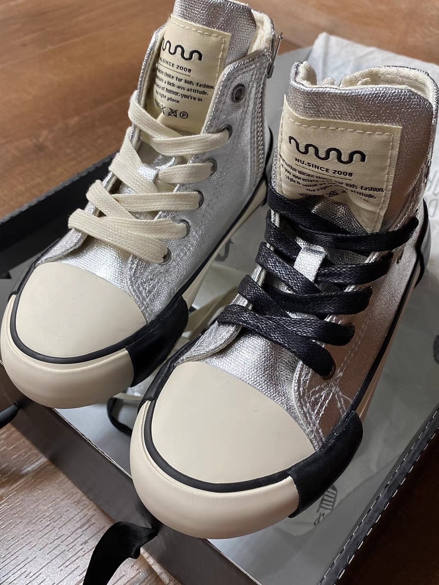 mama studio 骷髅头笑脸黑色高帮脏脏帆布鞋复古街头防滑透气布鞋