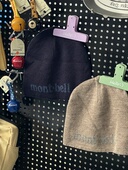 mama studio 秋冬儿童字母拼色双层羊绒混纺毛线帽户外保暖针织帽