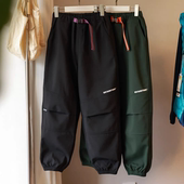 studio 秋冬季 儿童户外运动三防滑雪裤 mama 一体绒防水防风冲锋裤