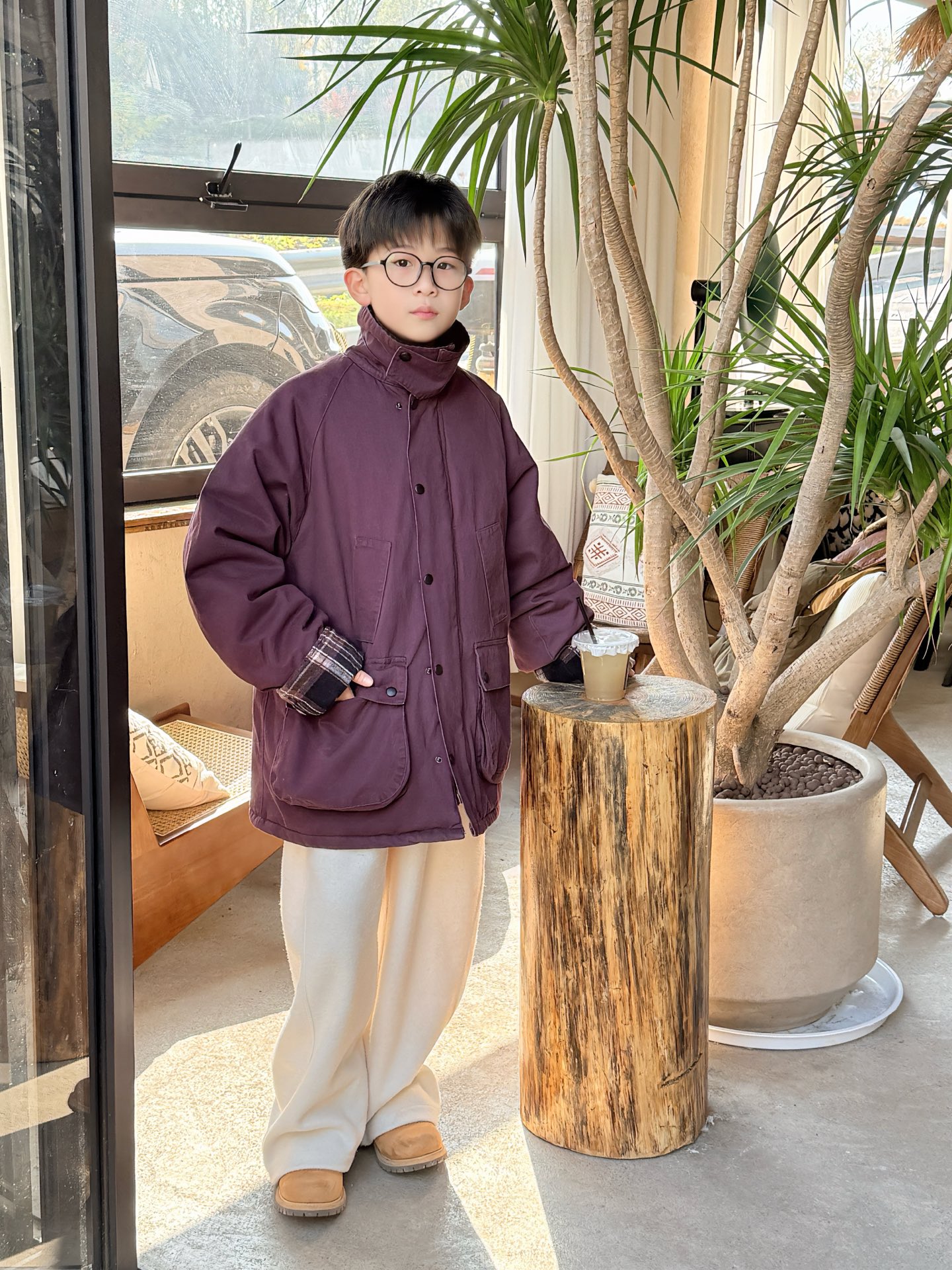 中长款多口袋工装棉服