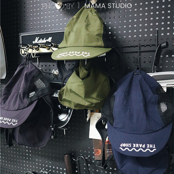 mama studio 儿童防风遮阳防晒透气棒球帽速干网眼字母鸭舌帽