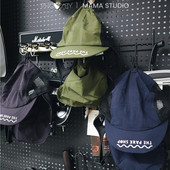 mama studio 儿童防风遮阳防晒透气棒球帽速干网眼字母鸭舌帽