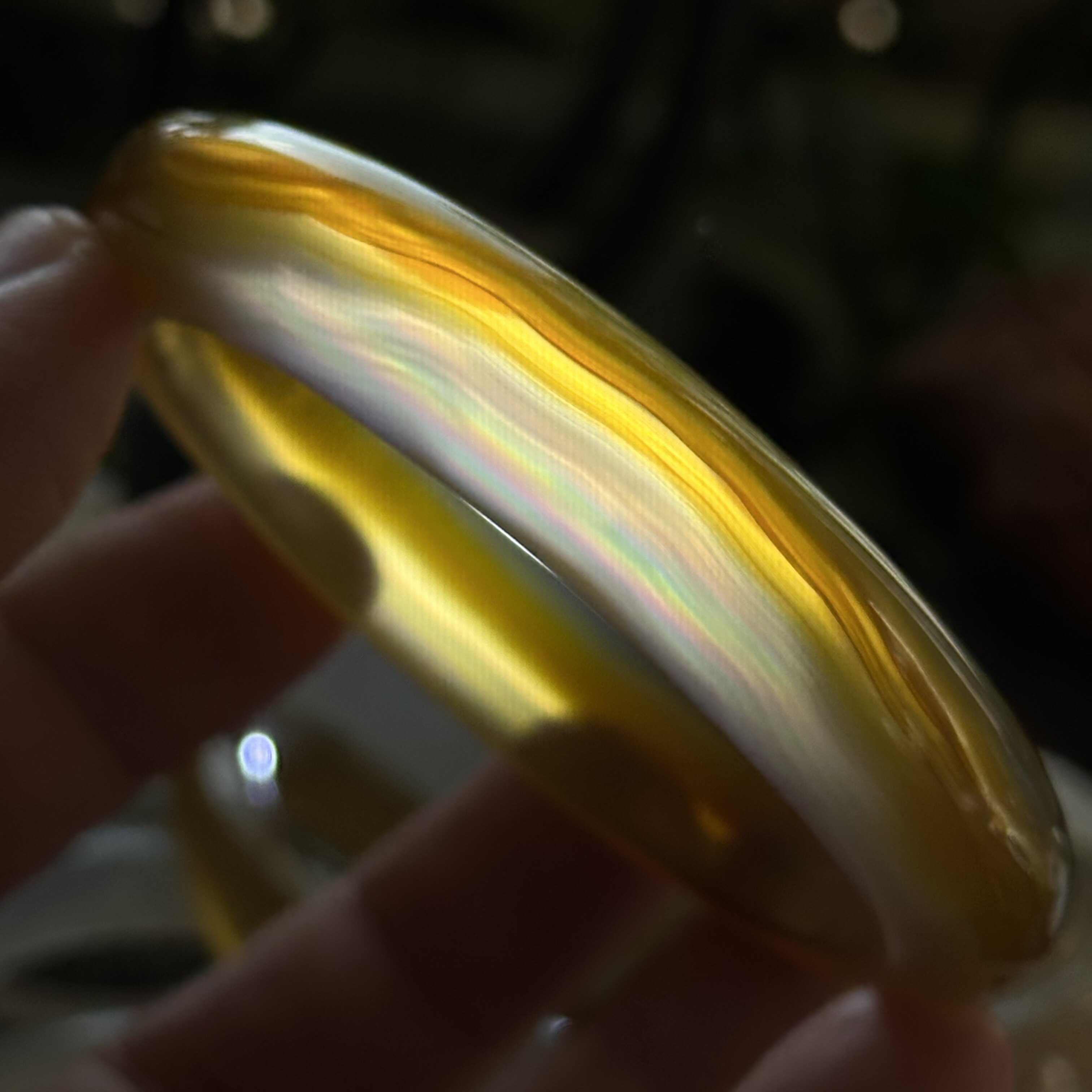 天然巴玉飘红千层丝景七彩彩虹光虹膜玛瑙手镯加厚红韵蜜糖红60口